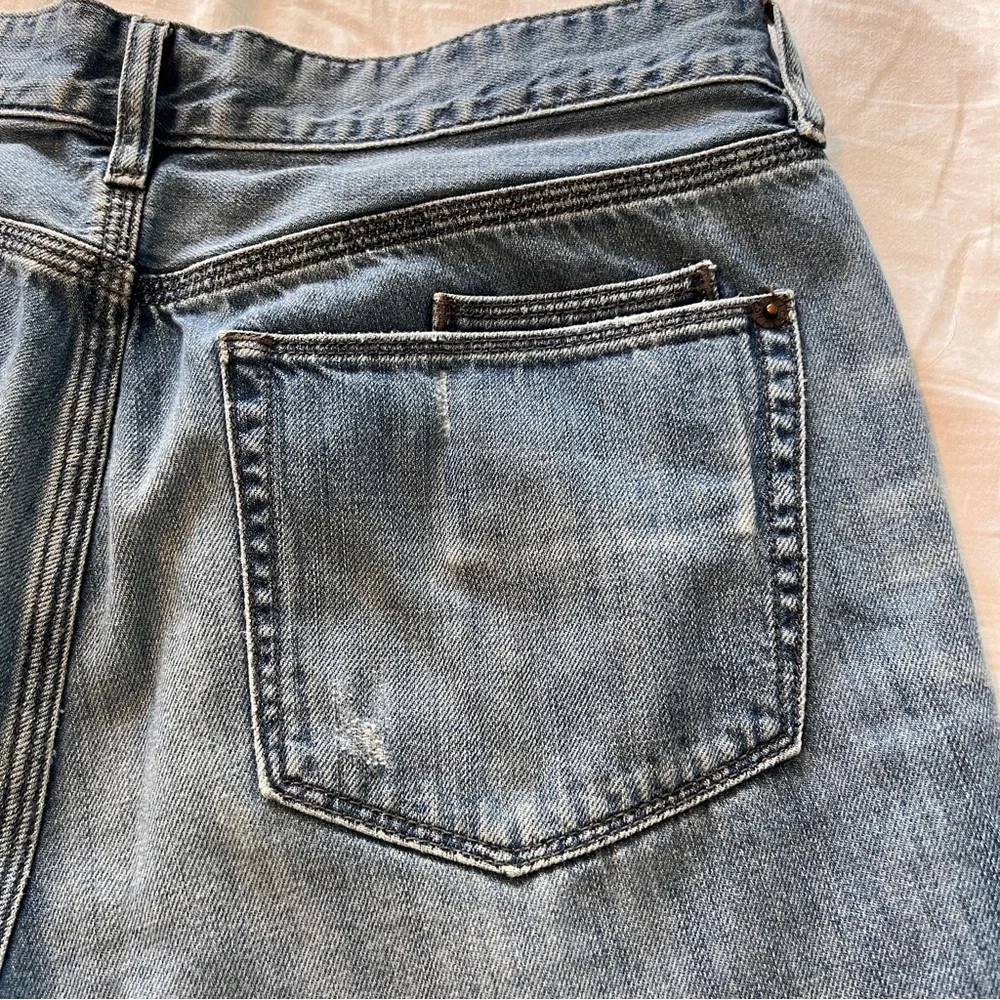 J.Crew Jeans Size 28 Distressed Cropped Straight Blue Cotton